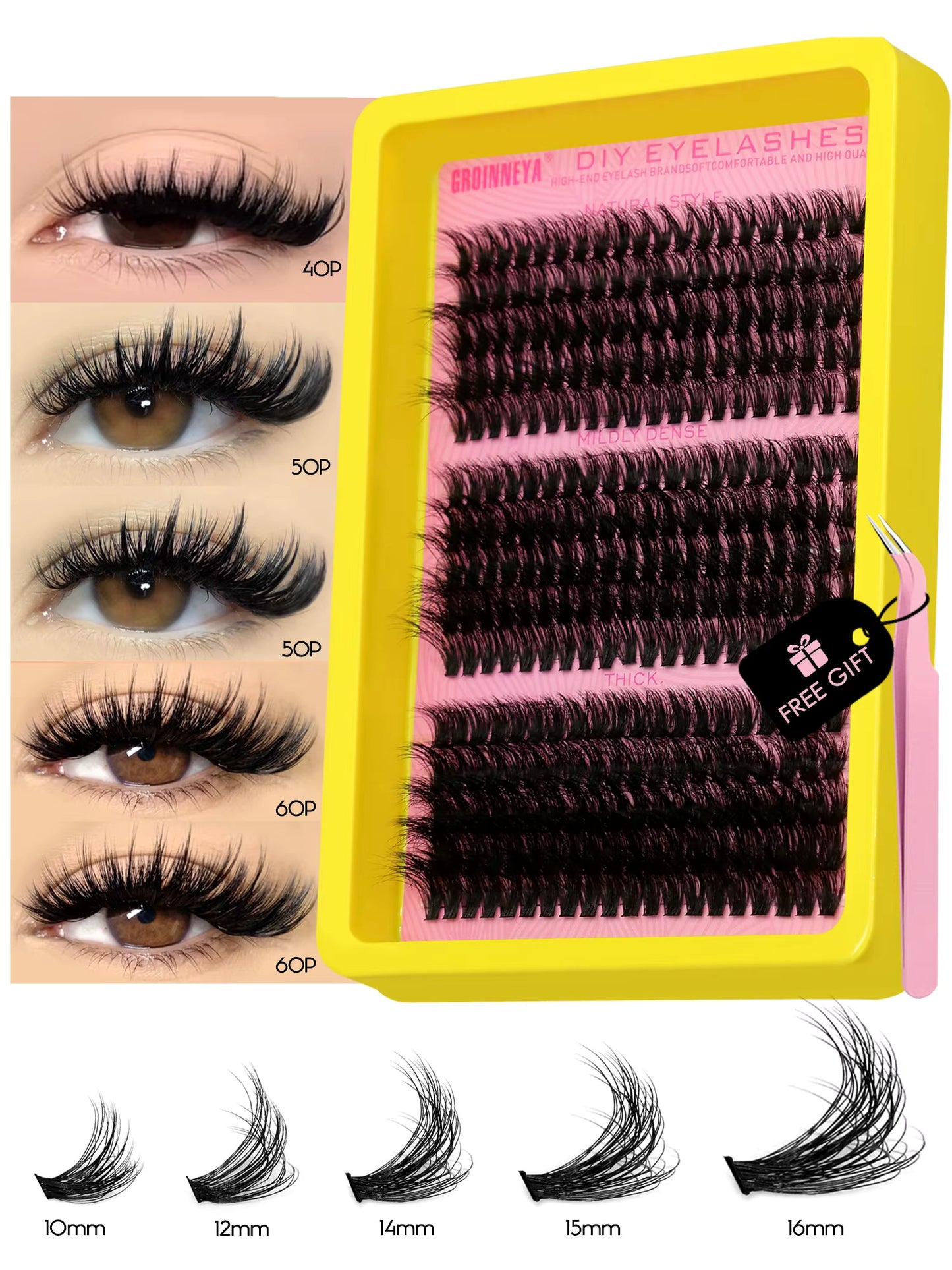 Cluster Lashes Kit Fluffy Individual Lashes